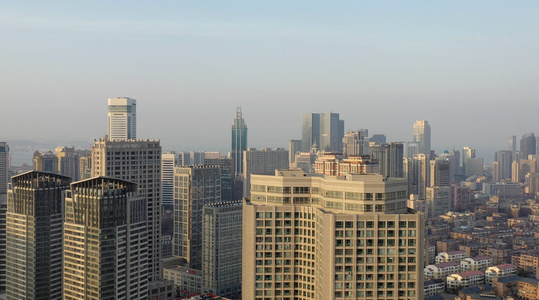 大连城市风光市中心高楼群航拍4K视频视频