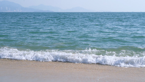 城市海景沙滩海浪自然风光4k素材31秒视频
