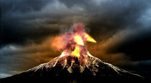 乌云火山爆发火焰喷出动态视频20秒视频