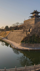 西安东南城区日落延时网红景点视频