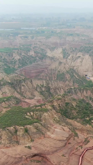 航拍太行山大峡谷华北平原123秒视频