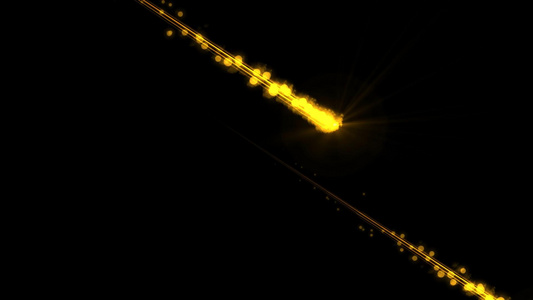 金色大气粒子拖尾坠落透明背景视频元素视频