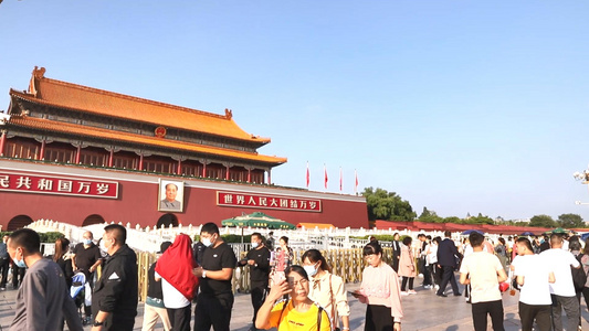 北京天安门国庆游客【该视频无肖像权，请勿商用】视频