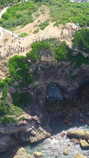 深圳杨梅坑鹿嘴山庄景区航拍自然风光15秒视频