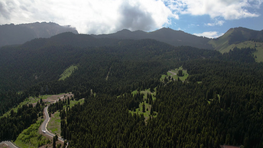 航拍5A风景名胜区天山天池景区马牙山视频视频