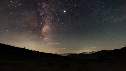 星空银河流星延时夜景视频