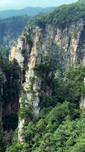 航拍湖南5A级旅游景区张家界国家公园武陵源杨家溪风景素材旅游素材55秒视频