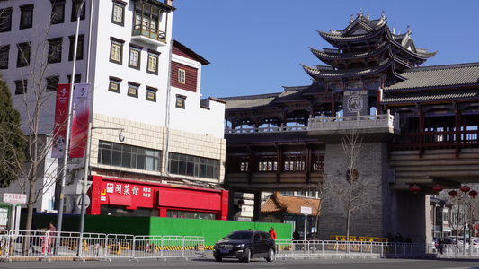 民族园路北京中华民族博物馆大门 北京民族园 4A级景区视频