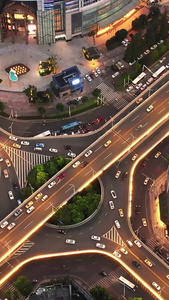 航拍城市夜景交通灯光道路立交桥车流素材夜景素材视频