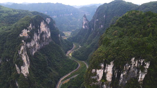 航拍湖南湘西德夯大峡谷[猛洞河]视频