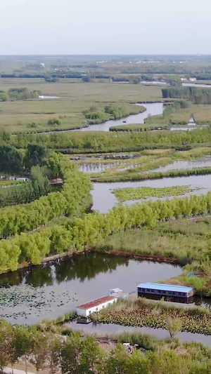 航拍白洋淀自然保护旅游区5A景区135秒视频