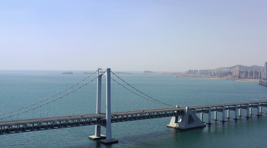 大连星海湾大桥风光航拍4K视频视频