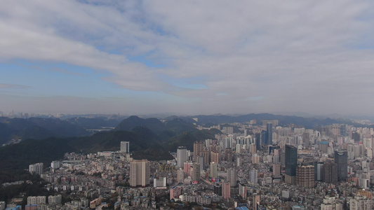 航拍贵阳城市建设视频