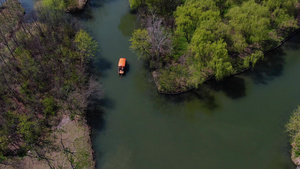 江苏5A景点溱湖国家湿地公园河道泛舟视频55秒视频