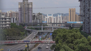 4k重庆谢家湾城市立交桥124秒视频