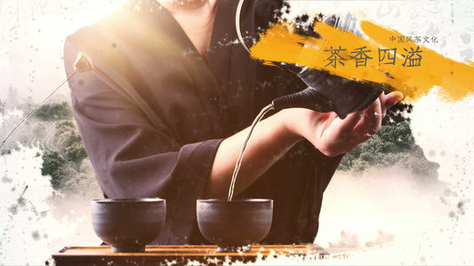 水墨中国风茶文化春茶上市视频AE模板视频