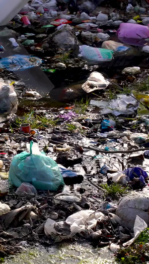 垃圾堆环境污染臭水沟丢垃圾垃圾场世界地球日14秒视频