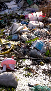 垃圾堆环境污染臭水沟丢垃圾垃圾场地球环境日视频