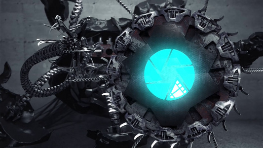 高科技地下机械怪物logo展示AE模板视频