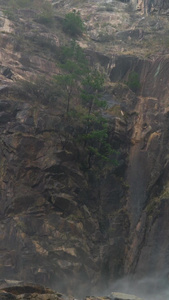 天台山大瀑布实拍合集含水声5A景点视频