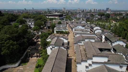 航拍4A景区浙江龙游古民居全景视频视频