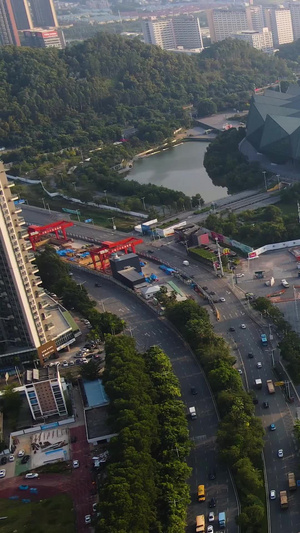 深圳大运中心体育场航拍体育运动114秒视频