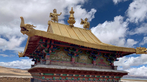 藏传佛教寺庙建筑细节视频56秒视频