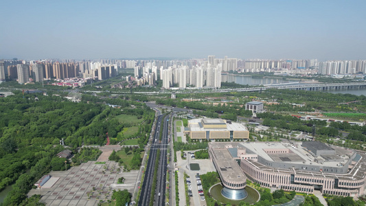 航拍河南洛阳城市大景 视频