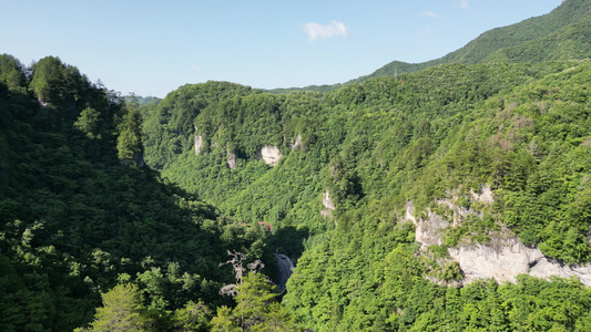 祖国壮丽河山湖北神农架画廊谷航拍视频