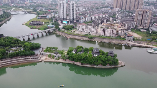 湖南省衡阳市石鼓书院航拍4视频