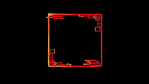 边框动画元素带透明度通道12秒视频