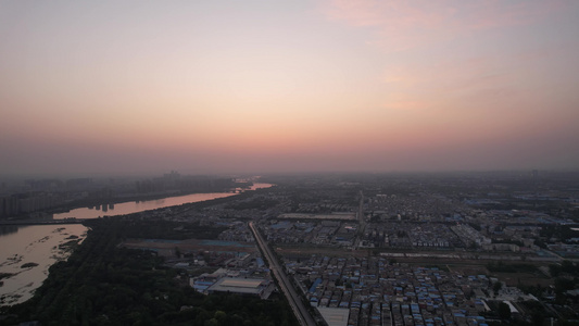 航拍河南洛阳城市大景 视频