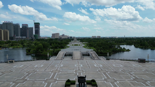 江西抚州城市风光旅游景区航拍视频