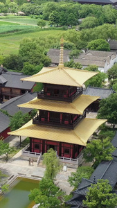 上海广富林遗址公园航拍视频上海旅游视频