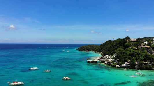 菲律宾长滩岛海岸航拍视频