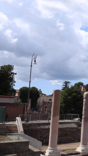 意大利罗马古罗马市集古建筑遗址延时视频时间流逝21秒视频