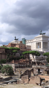意大利罗马古罗马市集古建筑遗址延时视频过渡镜头视频