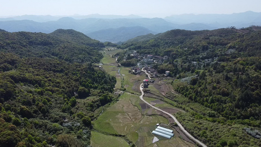 小山村美景航拍视频