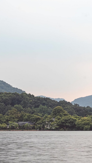 延时杭州西湖风景区雷峰塔傍晚实拍4A景点15秒视频