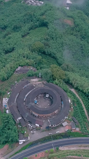 福建土楼航拍客家土楼19秒视频