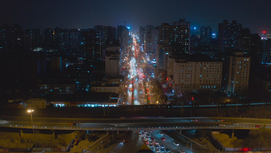 城市夜景4K航拍[灯光灿烂]视频