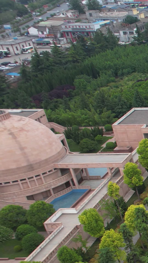 航拍4A景区白马寺景点东南亚风格建筑群宗教建筑48秒视频