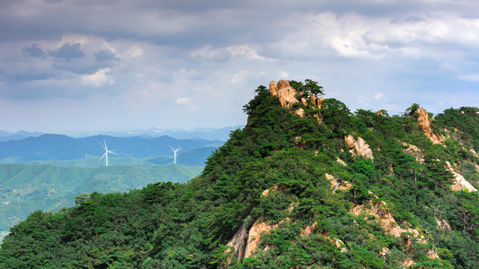 8K千山风景区天外天景点延时视频