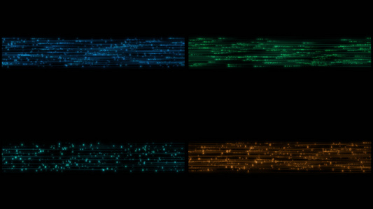 一组线条粒子科技数据流动画视频