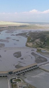 新疆塔里木河航拍水资源视频