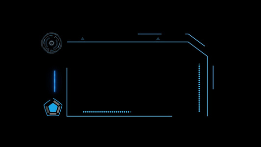 动态科技感透明带通道边框动态元素视频