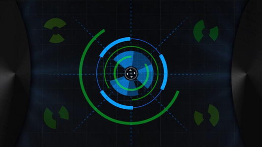 雷达扫描特效科技感logo展示片头会声会影X10模板视频