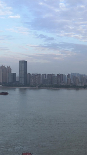 航拍长江中物流运输交通的货轮航运素材物流素材29秒视频