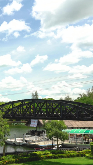 泰国北碧地标桂河大桥延时25秒视频