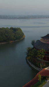 航拍5A安徽八里河风景区景点南湖阁视频旅游度假视频